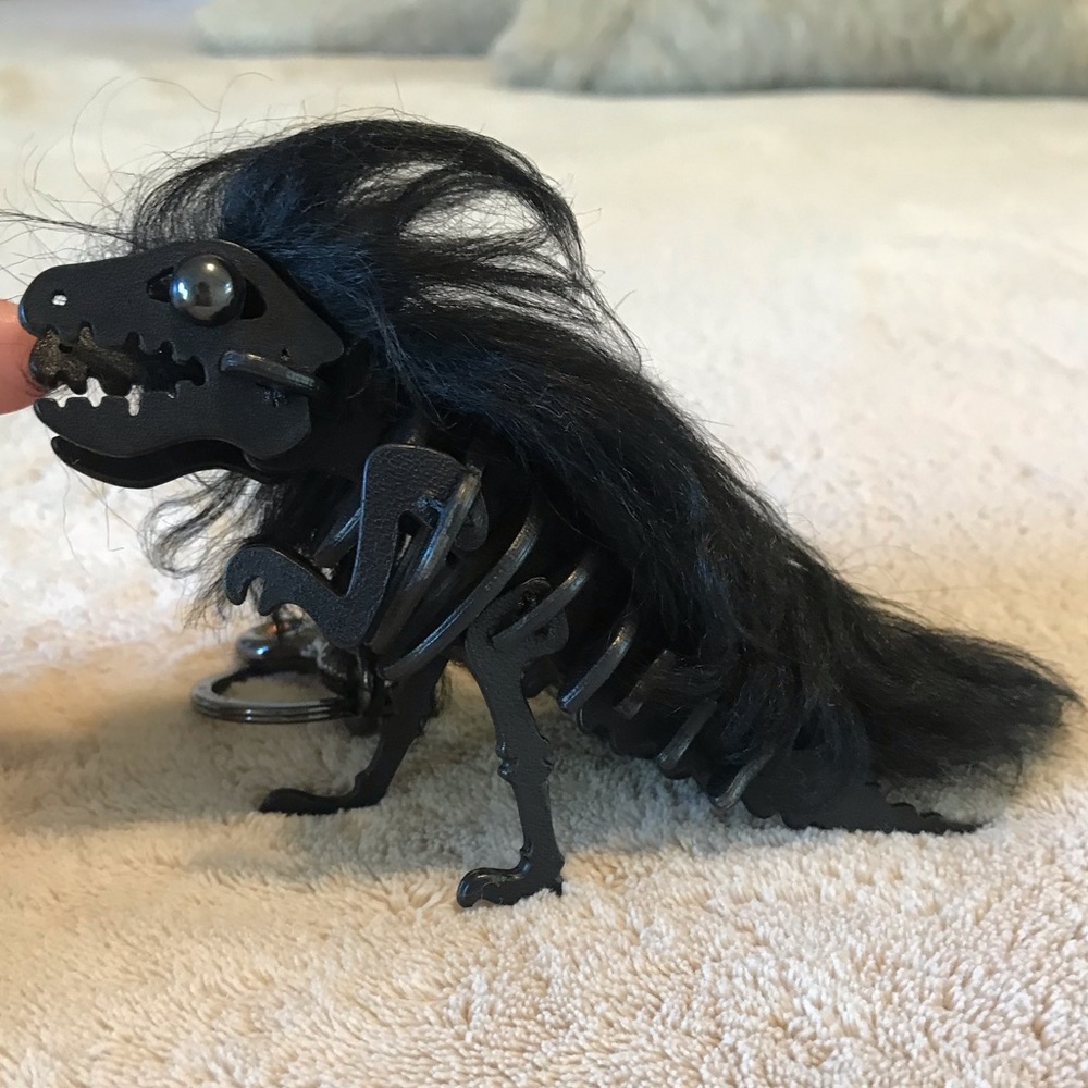 COACH Black Dinosaur Keychain